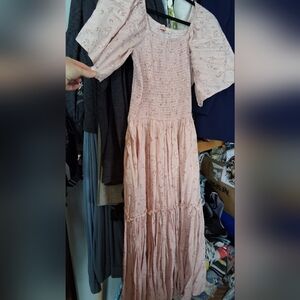 Ivy City Co Dusty Blush Floral Maxi Dress